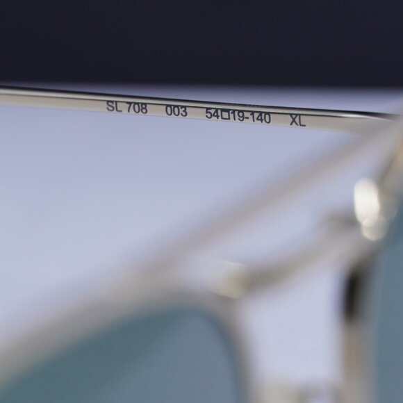 Saint Laurent SL708 003 Aviator Sunglasses - Gold/Green - Picture 7 of 11